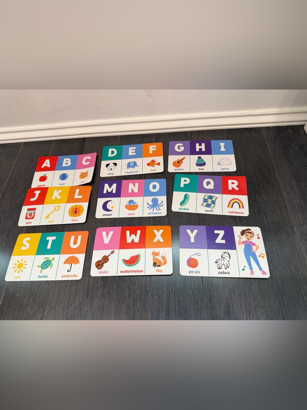 Ms Rachel Colorful Alphabet Numbers Flash Cards for Kids Learning Set